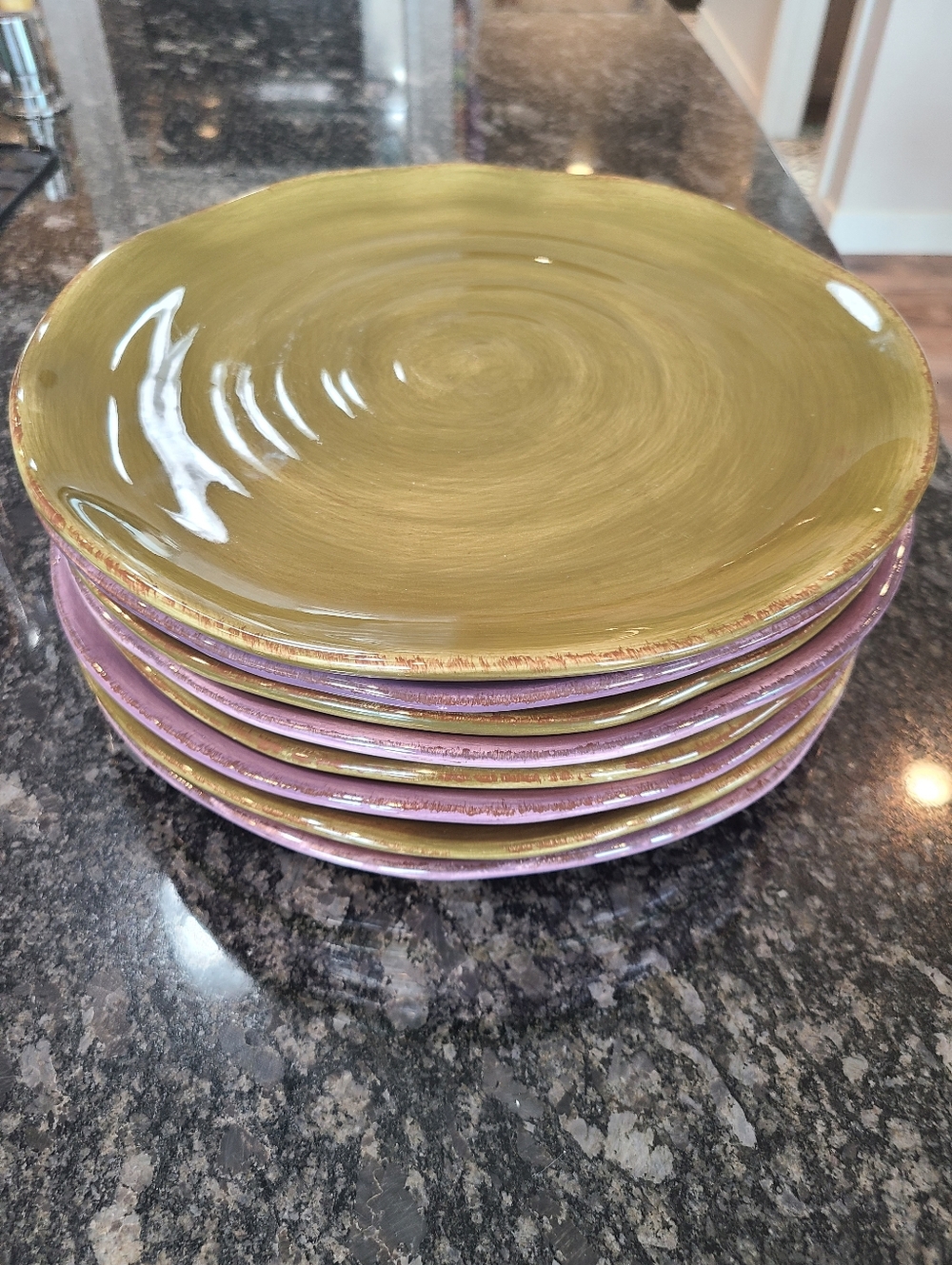 Cabernet Hand-Painted Collection 11.25 inch Dinner Plates - Set of 8